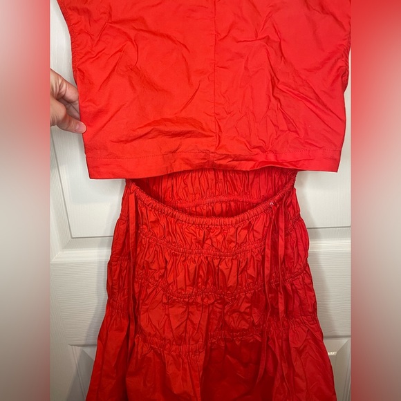 Proenza Schouler White Label Cotton Poplin Midi Dress in Poppy Size XXS - Picture 11 of 12